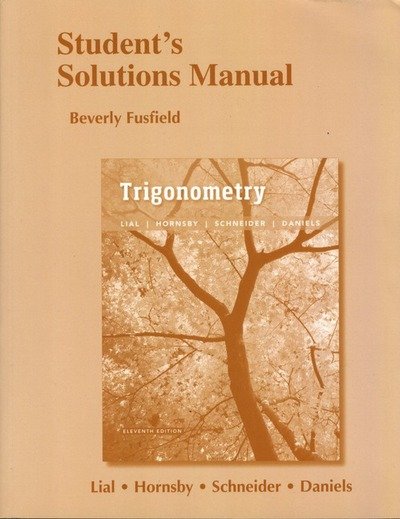 Cover for Margaret Lial · Student's Solutions Manual for Trigonometry (Taschenbuch) (2017)