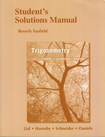 Cover for Margaret Lial · Student's Solutions Manual for Trigonometry (Paperback Book) (2017)