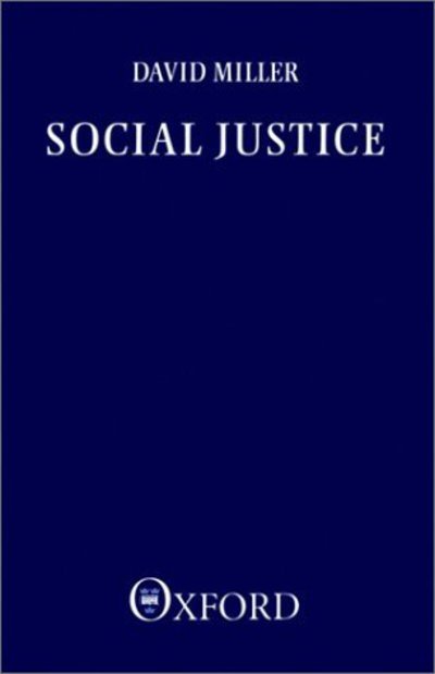 Cover for David Miller · Social Justice (Taschenbuch) (1979)