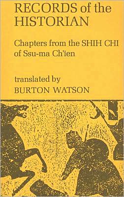 Cover for Sima Qian · Records of the Historian: Chapters from the Shih Chi of Ssu-Ma Ch’Ien (Paperback Book) (1969)