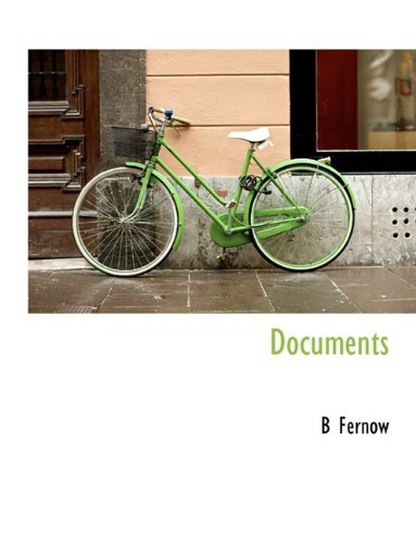 Cover for B Fernow · Documents (Paperback Book) (2010)