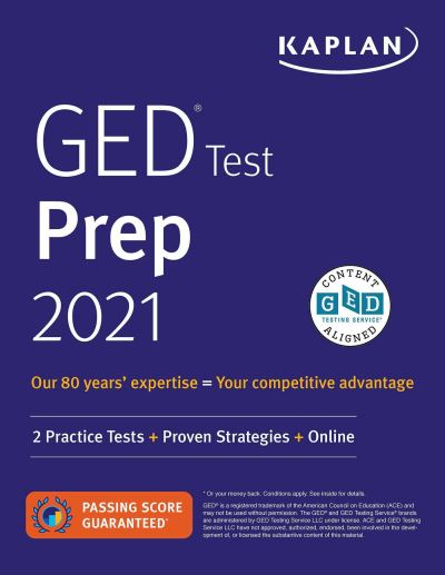 Cover for Caren Van Slyke · GED Test Prep 2021: 2 Practice Tests + Proven Strategies + Online - Kaplan Test Prep (Paperback Book) [Revised edition] (2020)