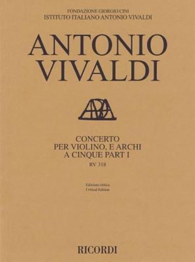 Cover for Antonio Vivaldi · Concerto Rv 813 for Violin and Strings in Five Parts (Paperback Book) (2019)