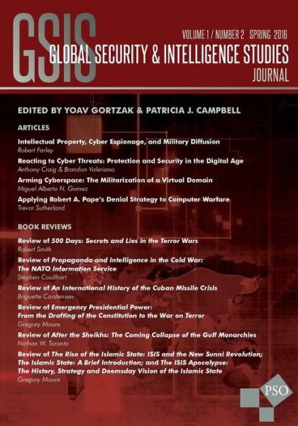 Cover for Yoav Gortzak · Global Security &amp; Intelligence Studies (Pocketbok) (2017)
