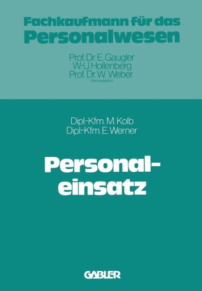 Cover for Meinulf Kolb · Personaleinsatz (Paperback Book) [1978 edition] (1978)