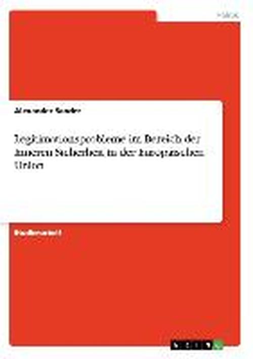 Cover for Sander · Legitimationsprobleme im Bereich (Book) [German edition] (2008)