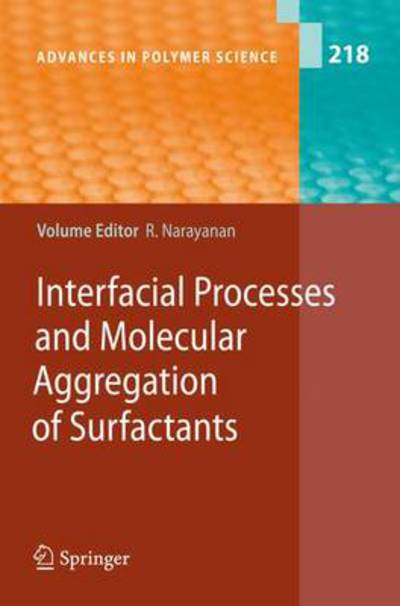 Cover for Ranga Narayanan · Interfacial Processes and Molecular Aggregation of Surfactants - Advances in Polymer Science (Paperback Book) [Softcover reprint of hardcover 1st ed. 2008 edition] (2010)