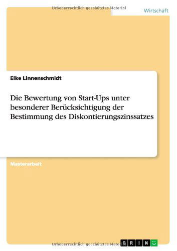 Cover for Elke Linnenschmidt · Die Bewertung von Start-Ups. Bewertungs (Bok) [German edition] (2014)