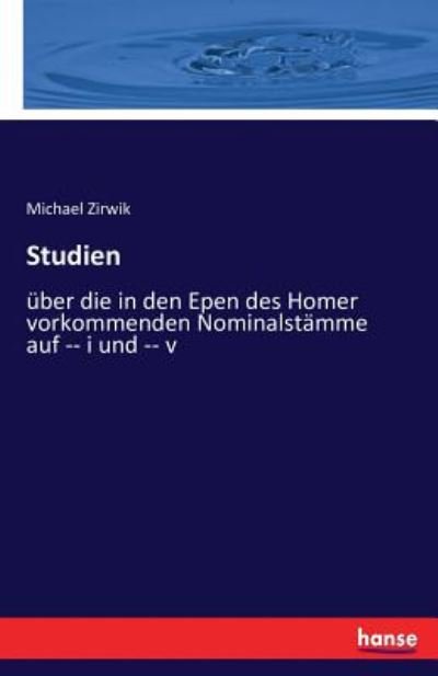 Cover for Zirwik · Studien (Buch) (2016)