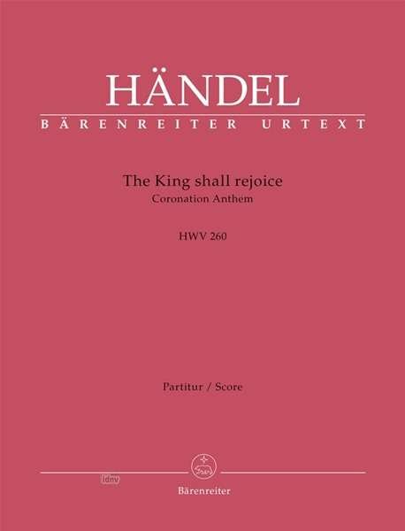 Cover for Handel · The King shall rejoice, Partitur (Buch)