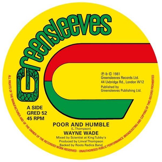 Poor And Humble - Wayne Wade - Music - VP GREENSLEEVES - 0601811105214 - August 14, 2020