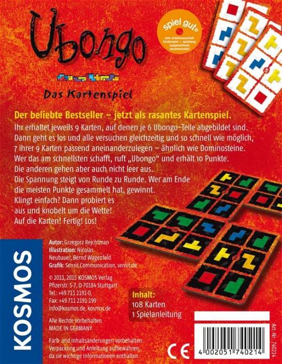 Cover for 571234 · KOSMOS Ubongo - Das Kartenspiel (Legetøj) (2013)