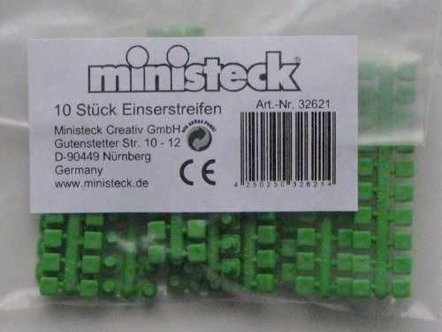 Cover for Ministeck · Ministeck 10x 1 Punt Kleuren Strips (Middelgroen) (Toys)