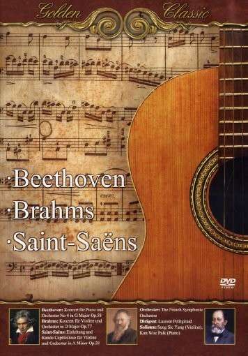 Cover for Beethoven / Brahms / Saint-saens · French Symphonic Orchestra - Konzert Fuer Piano &amp; Orchester No 4 Op 58 / Konzert Fuer Violine &amp; Orchester Op 77 / Einleitung &amp; Ro (DVD)