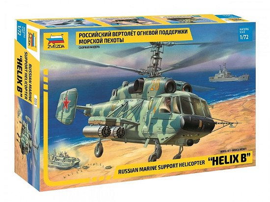Cover for Zvezda · Zvezda - 1/72 Kamov Ka-29 Helix B Russian Nacal Helicopter (8/21) * (Legetøj)