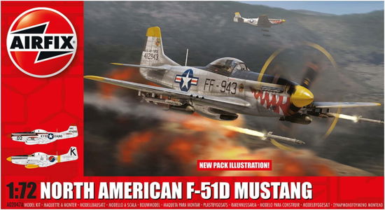 1:72 North American F-51d Mustang (8/22) * - Airfix - Merchandise - Airfix-Humbrol - 5055286686214 - 