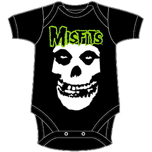 Cover for Misfits · Misfits Kids Baby Grow: Skull &amp; Logo (18-24 Months) (Klær) [size 1-2yrs] [Black - Kids edition]