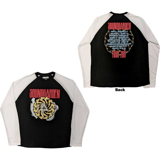 Soundgarden Unisex Raglan T-Shirt: Tour 2017 (Back Print) - Soundgarden - Merchandise -  - 5056561074214 - 