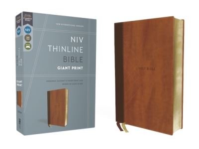 Cover for Zondervan Publishing Company · NIV, Thinline Bible, Giant Print, Leathersoft, Brown, Red Letter, Comfort Print (Bog) (2023)
