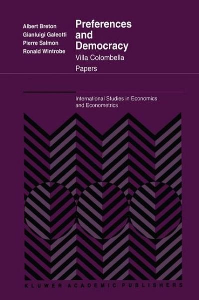 Cover for Alb Breton · Preferences and Democracy: Villa Colombella Papers - International Studies in Economics and Econometrics (Innbunden bok) [1993 edition] (1993)