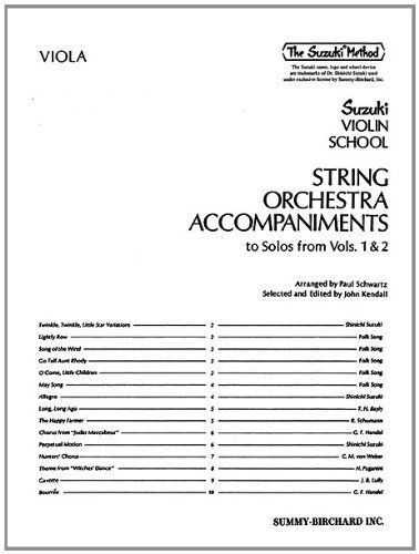 Cover for Paul · String Orchestra Accompaniments to Solos from Volumes 1 &amp; 2 (Paperback Book) (1995)