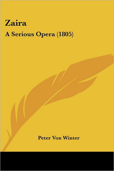 Cover for Peter Von Winter · Zaira (Paperback Book) (2009)