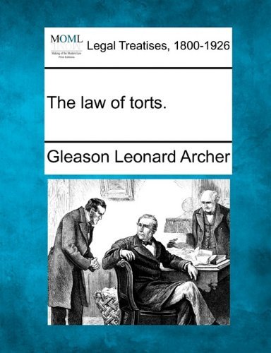 Cover for Gleason Leonard Archer · The Law of Torts. (Pocketbok) (2010)