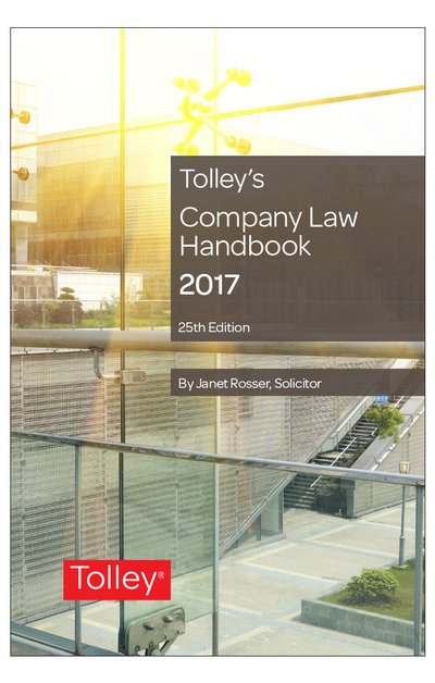 Cover for Emma Szelepet · Tolley's Company Law Handbook (Paperback Book) [25 New edition] (2017)