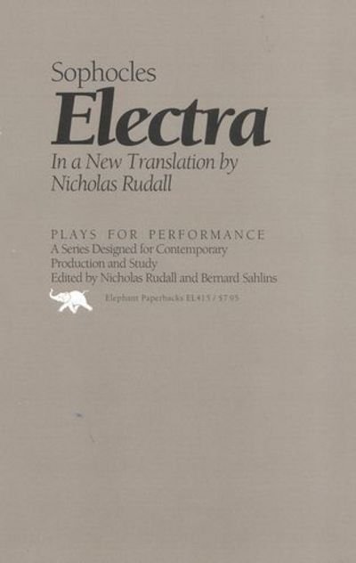 Cover for E. A. Sophocles · Electra - Plays for Performance Series (Hardcover Book) [New edition] (1993)