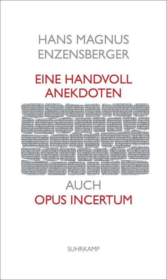 Cover for Enzensberger · Eine Handvoll Anekdoten (Bog)