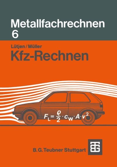 Cover for Diedrich Lutjen · Kfz-rechnen (Pocketbok) [German, 1984 edition] (1984)