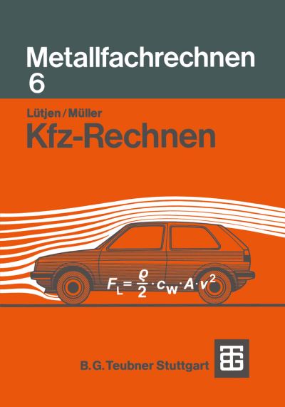 Cover for Diedrich Lutjen · Kfz-rechnen (Paperback Book) [German, 1984 edition] (1984)