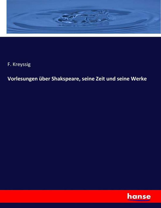 Cover for Kreyssig · Vorlesungen über Shakspeare, s (Book) (2017)