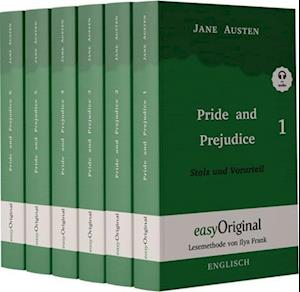 Cover for Jane Austen · Pride and Prejudice / Stolz und Vorurteil - 6 Teile Hardcover - (Buch + MP3 Audio-CD) - Lesemethode von Ilya Frank - Zweisprachige Ausgabe Englisch-Deutsch (Book) (2023)