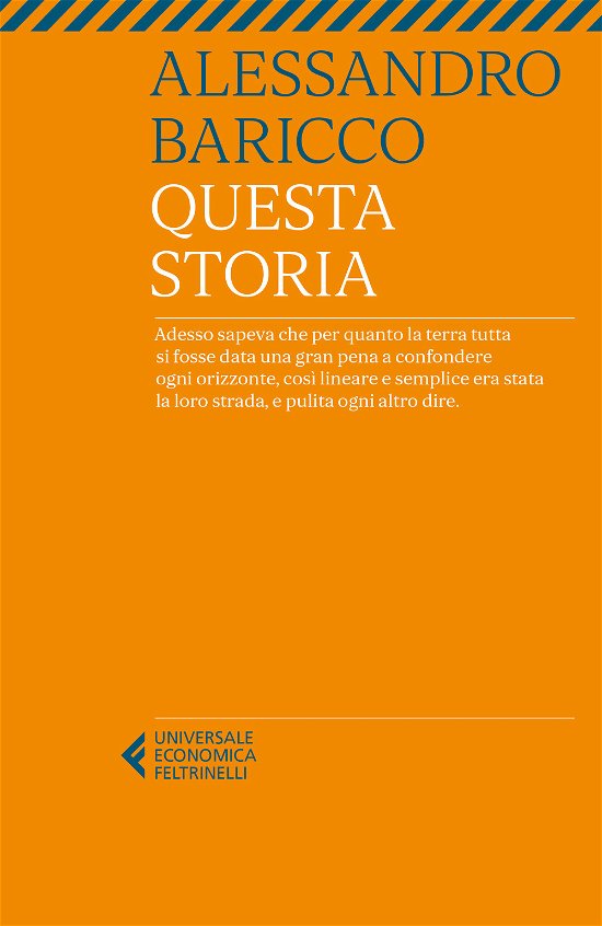 Cover for Alessandro Baricco · Questa Storia (Bok)
