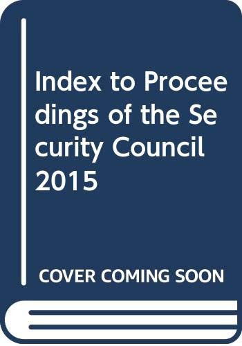 Cover for Dag Hammarskjeld Library · Index to proceedings of the Security Council: sixty-ninth year - 2014 - Bibliographical series (Paperback Book) (2016)