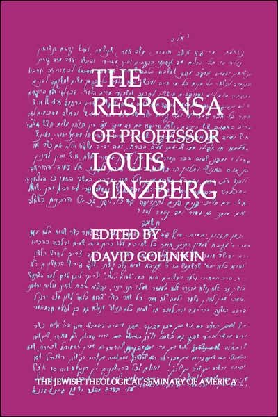 Cover for Golinkin David · The Responsa of Professor Louis Ginzberg (Hardcover Book) (1996)