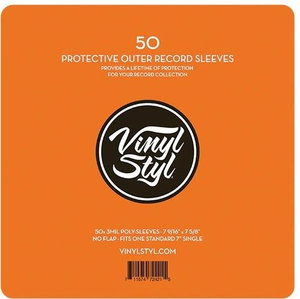 Cover for Vinyl Styl · 50 Pack Protective Outer Single Record Sleeves (Vinyltilbehør)