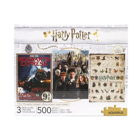 Harry Potter Puzzle Movie Poster 3er-Pack (500 Tei - Harry Potter - Produtos - AQUARIUS - 0840391148215 - 28 de dezembro de 2023