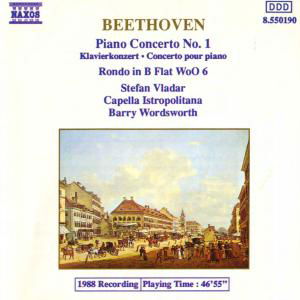 BEETHOVEN: Piano Concerto 1 - Vladar / Wordsworth / Cib - Musik - Naxos - 4005294501215 - 21 mars 1991