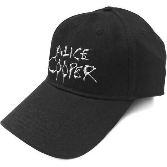 Cover for Alice Cooper · Alice Cooper Unisex Baseball Cap: Dripping Logo (Sonic Silver) (TØJ) [Black - Unisex edition]