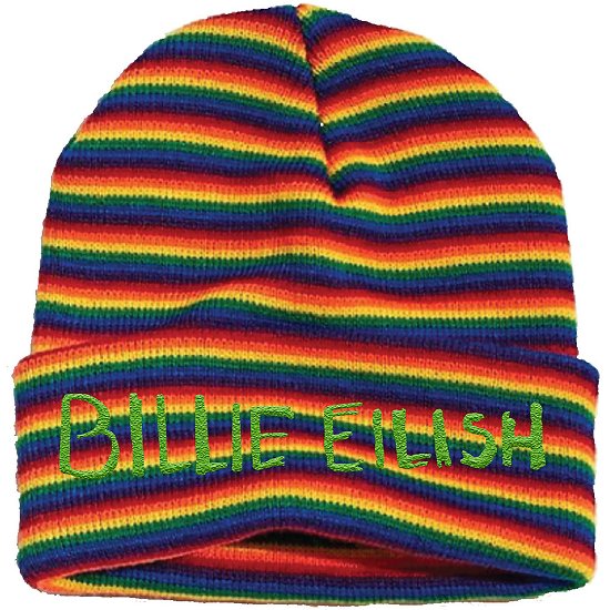 Billie Eilish Unisex Beanie Hat:Stripes - Billie Eilish - Marchandise -  - 5056368634215 - 