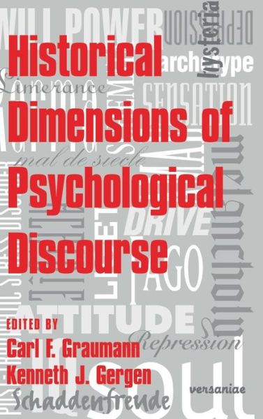 Cover for Carl Ed. Graumann · Historical Dimensions of Psychological Discourse (Hardcover Book) (1996)