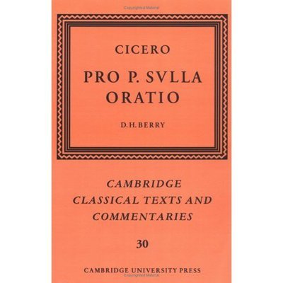 Cover for Marcus Tullius Cicero · Cicero: Pro P. Sulla oratio - Cambridge Classical Texts and Commentaries (Paperback Book) (2004)