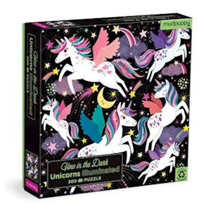 Cover for Unicorns Illuminated 300 Piece Glow in the Dark Family Puzzle (Book) (2022)