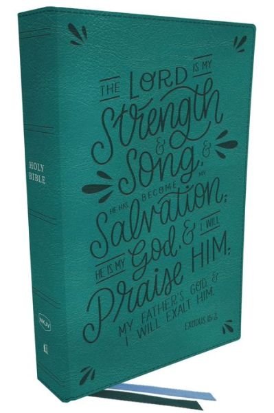 Cover for Thomas Nelson · NKJV, Thinline  Bible, Verse Art Cover Collection, Leathersoft, Teal, Red Letter, Comfort Print: Holy Bible, New King James Version (Leather Book) (2022)