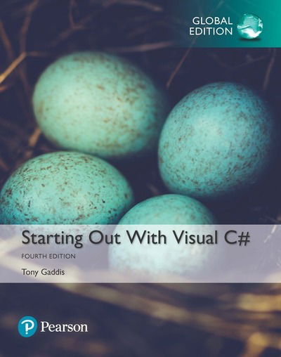 Cover for Tony Gaddis · Starting out with Visual C#, Global Edition (Paperback Book) (2017)