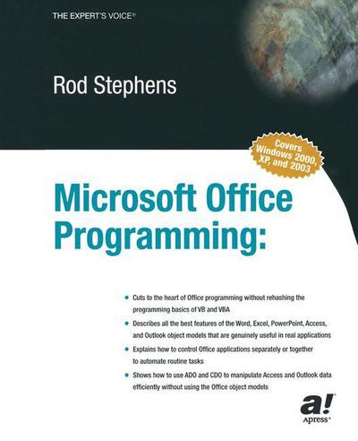 Cover for Rod Stephens · Microsoft Office Programming: A Guide for Experienced Developers (Paperback Book) [Softcover reprint of the original 1st edition] (2003)