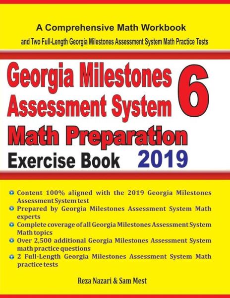 Cover for Reza Nazari · Georgia Milestones Assessment System 6 Math Preparation Exercise Book (Paperback Book) (2019)