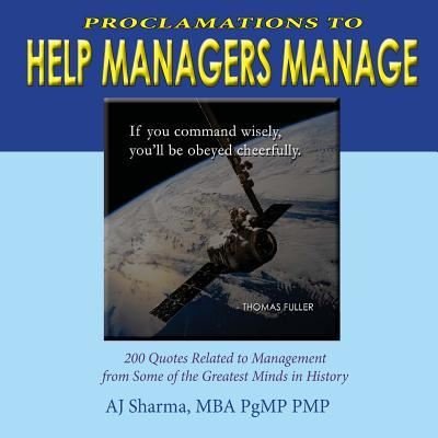 Cover for Aj Sharma · Proclamations to Help Managers Manage (Paperback Bog) (2018)